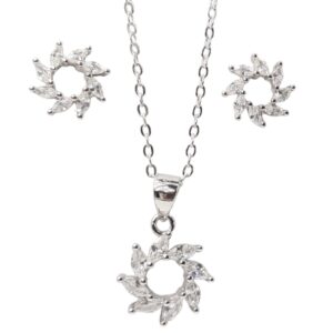 Ladies C.Z earrings & Pendants Set