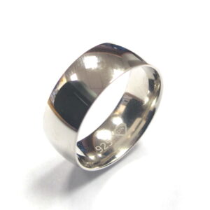Plain Silver 8MM Comfort Dome wedding bands