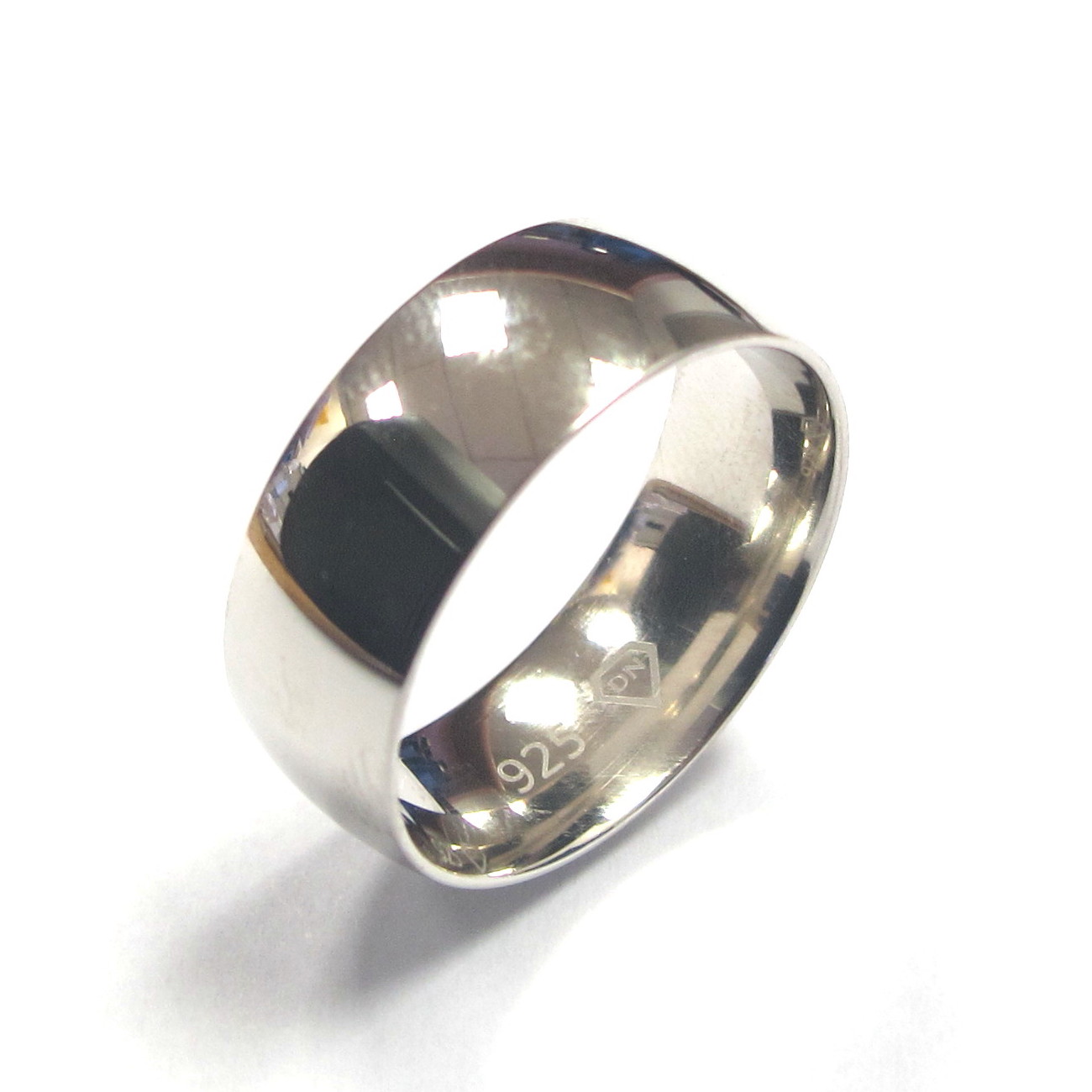 Plain Silver 8MM Comfort Dome wedding bands