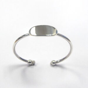 Silver Oval cuff Baby Bangle 02