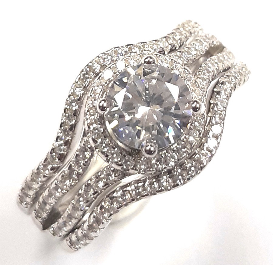 Ladies 3 Pc wedding set Rings RW-170 - Image 2