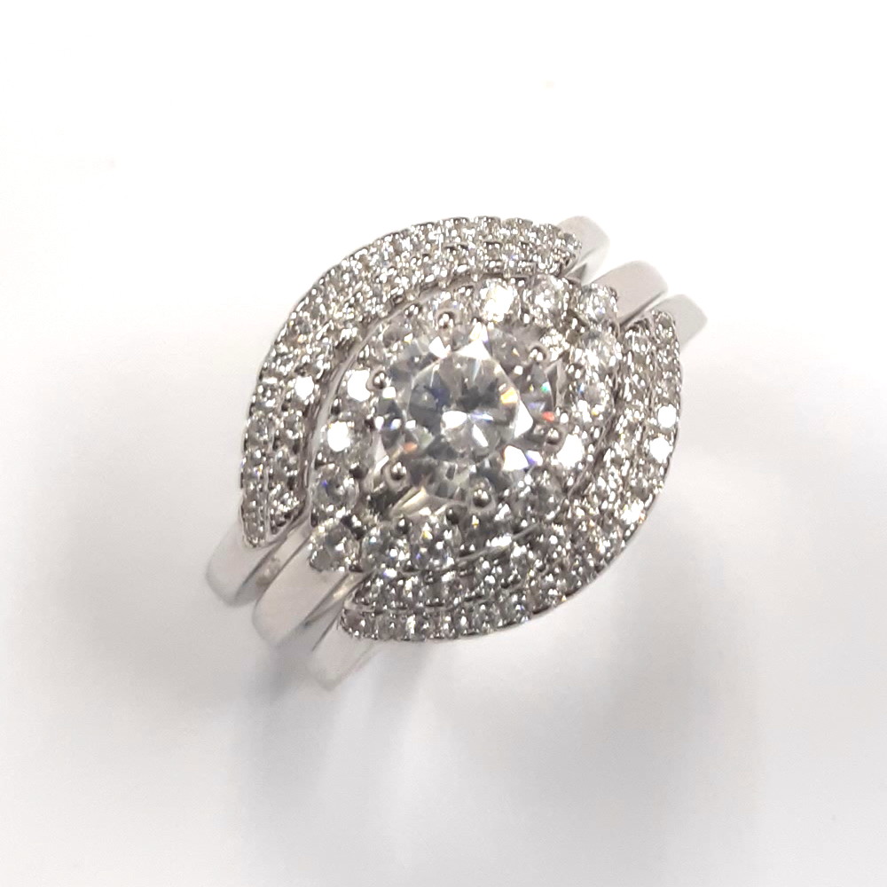 Ladies 3 Pc wedding set Rings RW-174 - Image 2