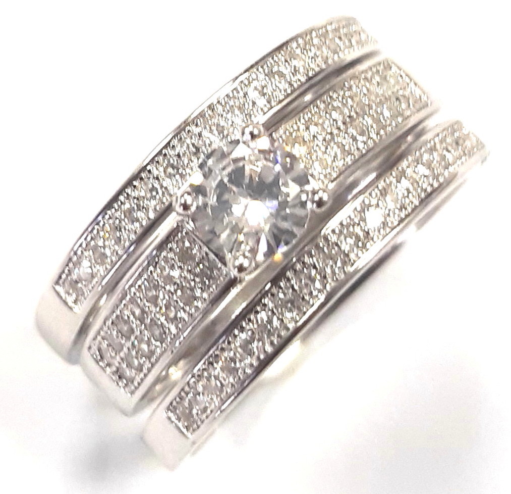 Ladies 3 Pc wedding set Rings RW-167