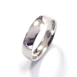 Plain Silver 5MM Comfort Dome wedding bands