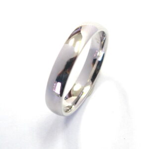 Plain Silver 4MM Comfort Dome wedding bands