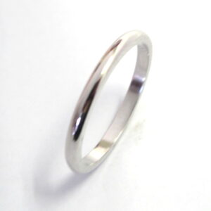 Plain Silver 2MM Comfort Dome wedding bands