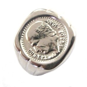Men’s Silver Coin Ring RM-161