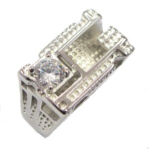 Men’s Silver Castle Rings with C.Z stone RM-155