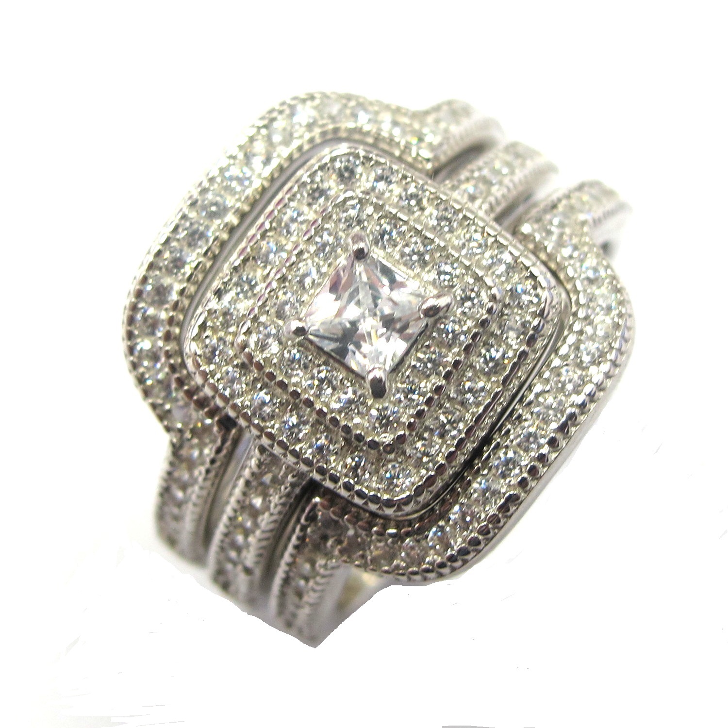 Ladies 3 Pc wedding set Rings RW-158