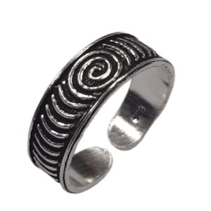 Ladies Silver Oxidised Toe-Ring 24