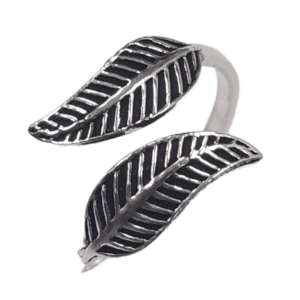 Ladies leaf oxidised Toe-Ring 22