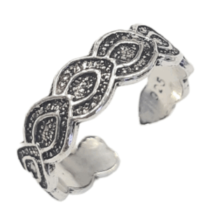 Ladies Silver oxidised Toe-Ring 06