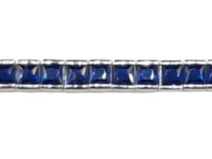 Ladies sapphire square 2.5MM Tennis BR