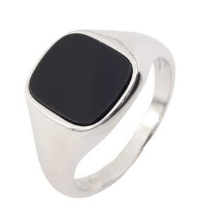 Men's Silver Ring with Real Onxy stone RM-149