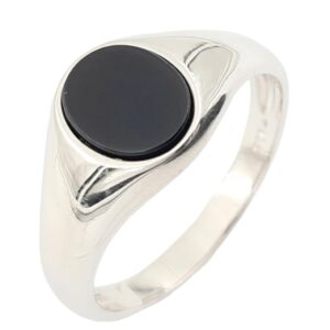 Men's Silver Ring with Real Onxy stone RM-150