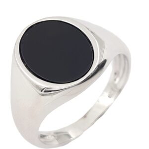 Men's Silver Ring with Real Onxy stone RM-151