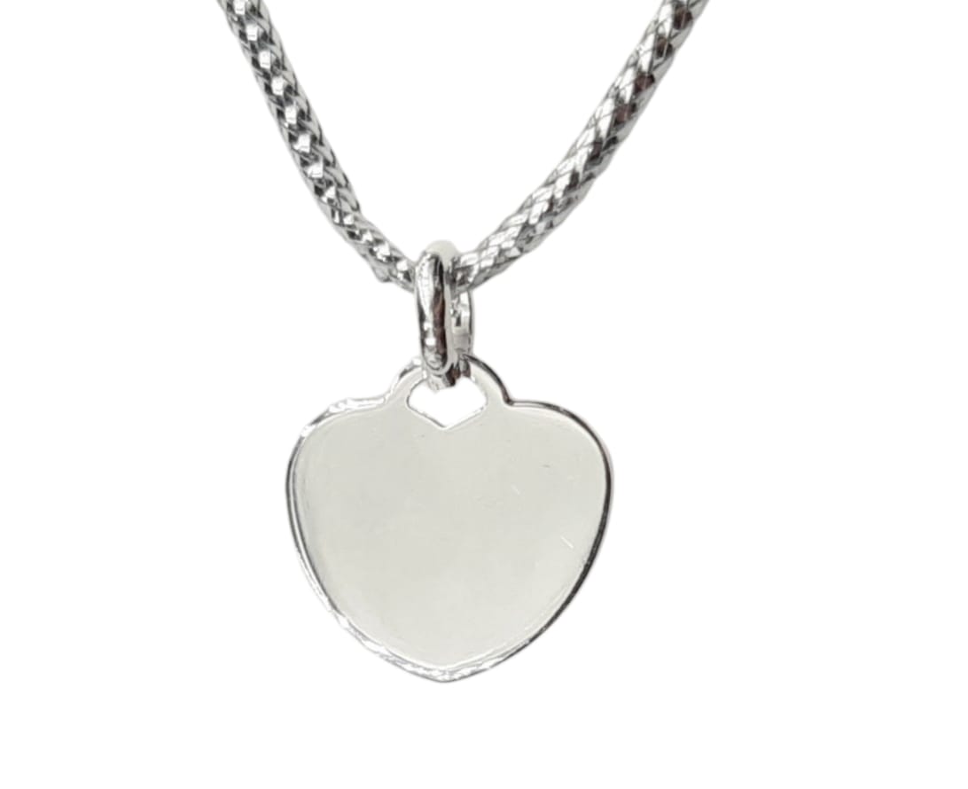 925 Sterling Silver Plain Heart Discs PDHRT-12MM