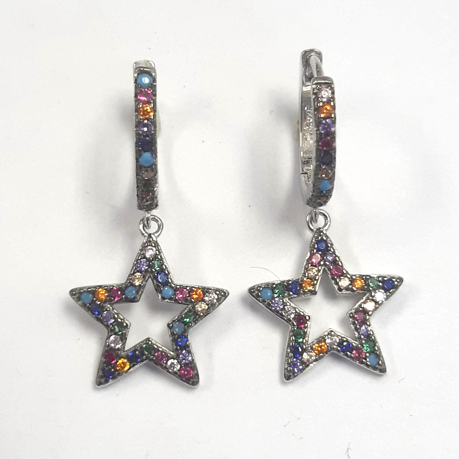 925 Sterling Silver C.Z Earrings E-507