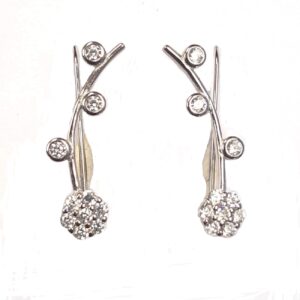 925 Sterling Silver C.Z Earrings E-656