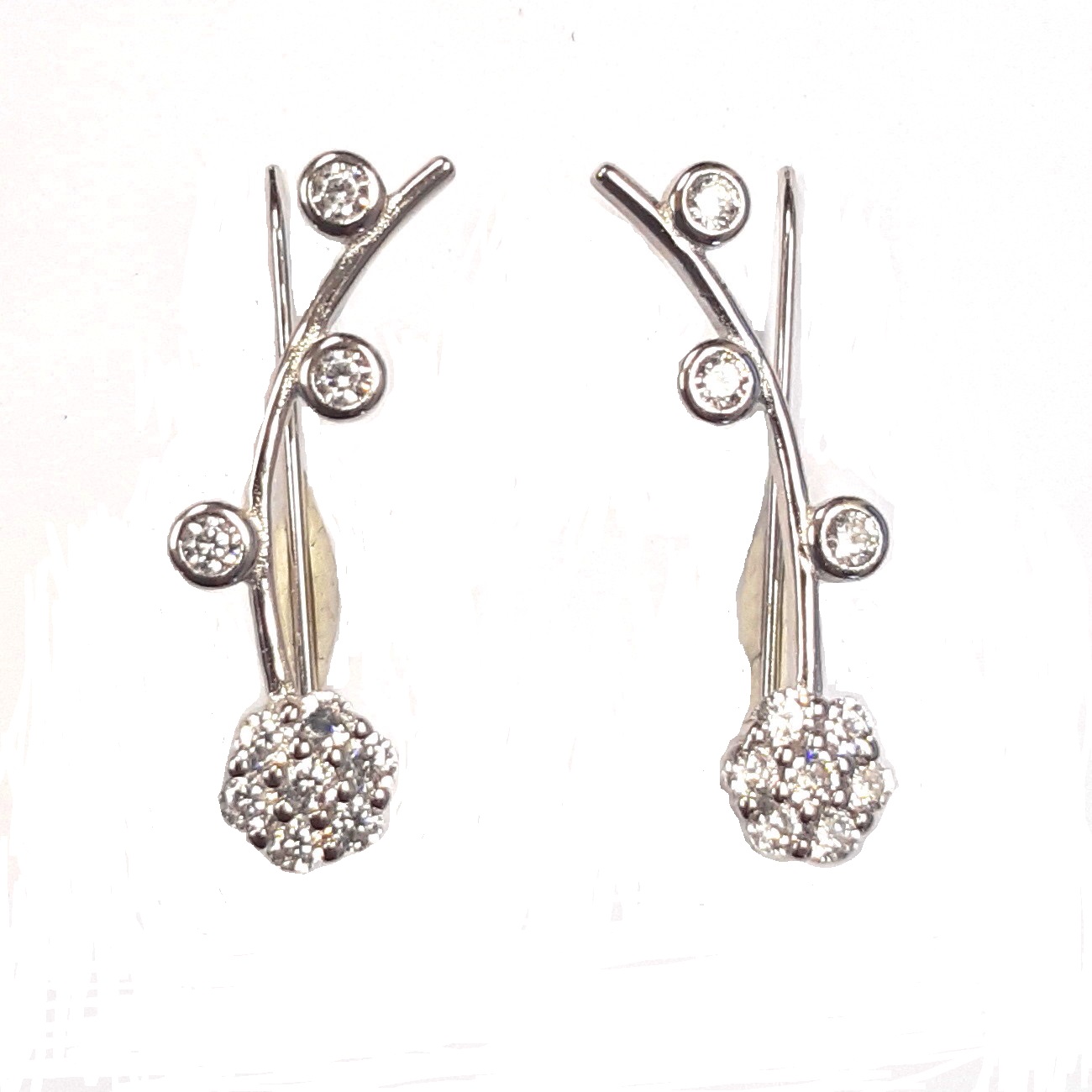 925 Sterling Silver C.Z Earrings E-656