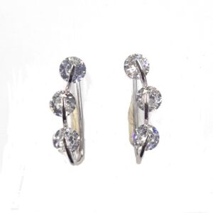 925 Sterling Silver C.Z Earrings E-653