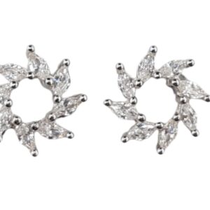 925 Sterling Silver C.Z Earrings E-621