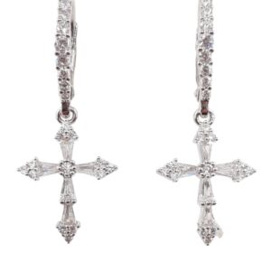 925 Sterling Silver C.Z Earrings E-505