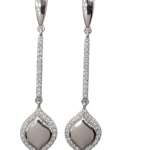 925 Sterling Silver C.Z Earrings E-411