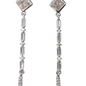 925 Sterling Silver C.Z Earrings E-410