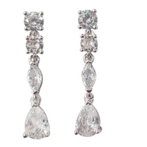 925 Sterling Silver C.Z Earrings E-409