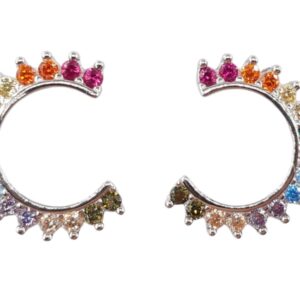 925 Sterling Silver C.Z Earrings E-551