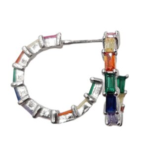 925 Sterling Silver C.Z Earrings E-552