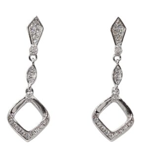 925 Sterling Silver C.Z Earrings E-413