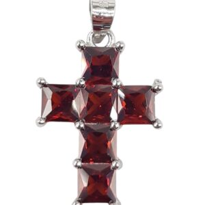 925 Sterling Silver Cross with C.Z stones PCR-906