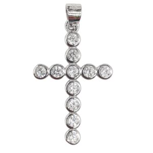 925 Sterling Silver C.Z Cross PCR-907