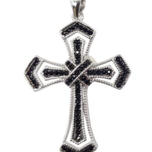 925 Sterling Silver Cross with C.Z stones PCR-921