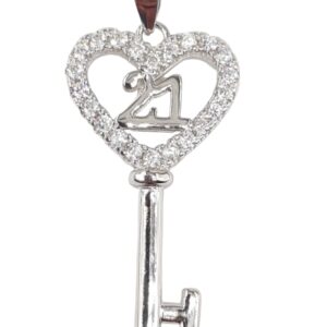 925 Sterling Silver C.Z Pendant P-706