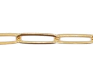 925 Sterling Silver Paperclip Chain/BR Gold plated