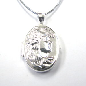 925 Sterling Silver Oval locket PLK-130