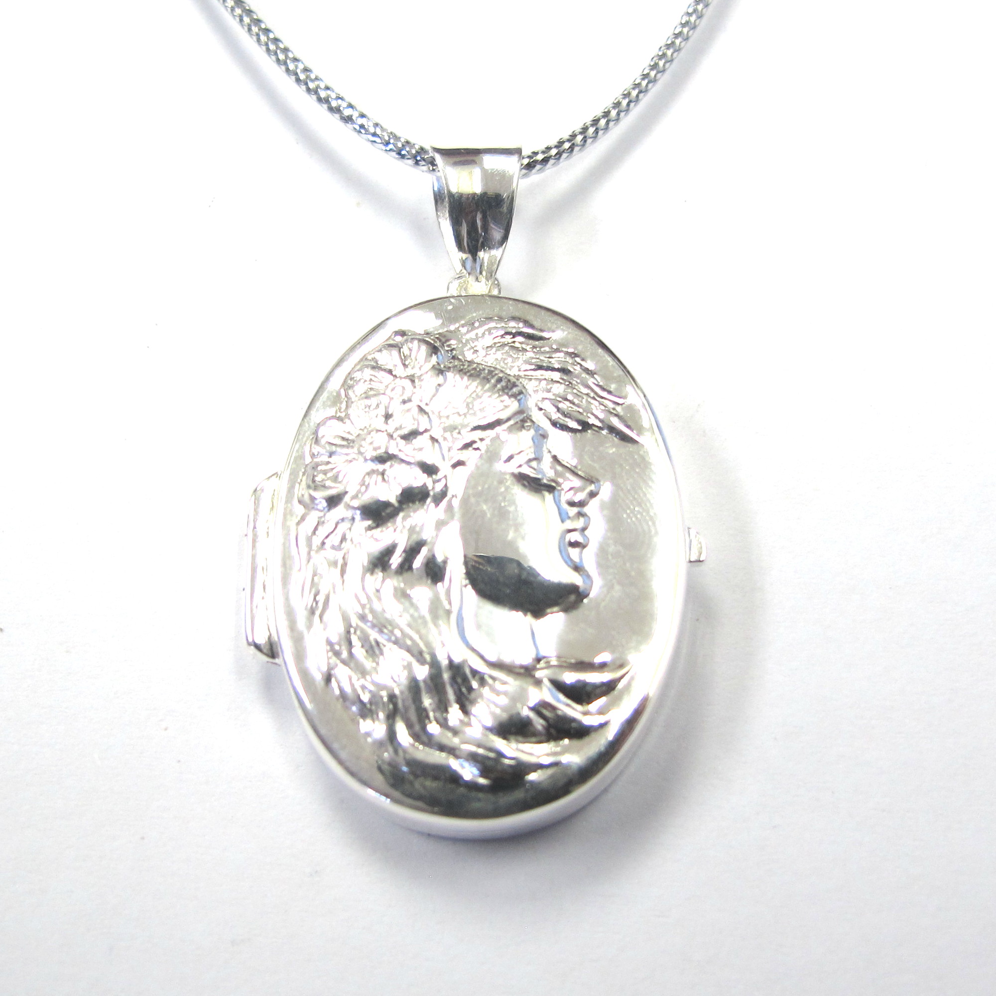 925 Sterling Silver Oval locket PLK-130