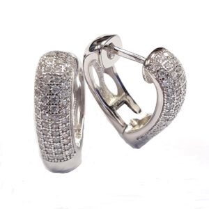 925 Sterling Silver C.Z Huggies E-300