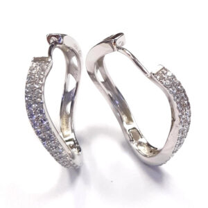 925 Sterling Silver C.Z Huggies E-323