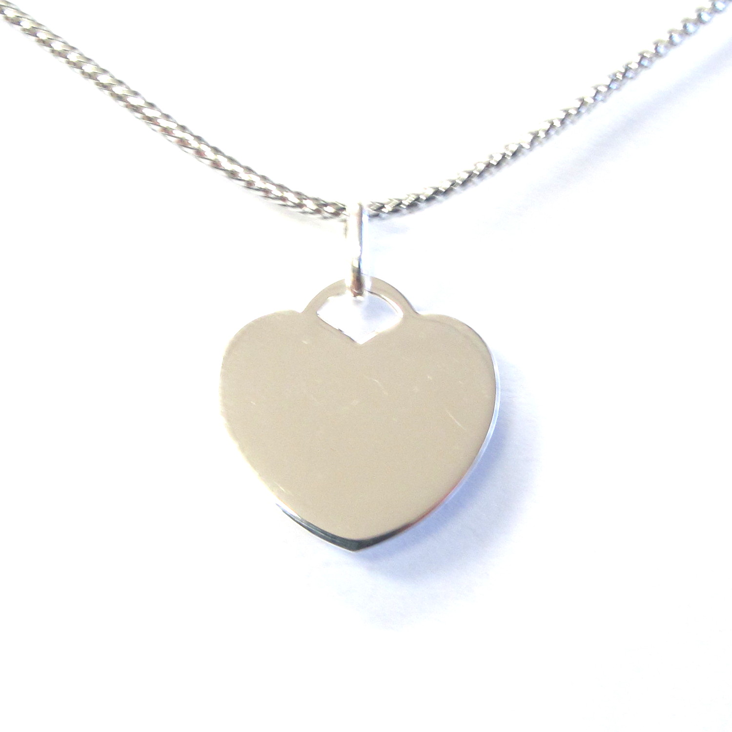 925 Sterling Silver Plain Heart Discs PDHRT-15MM