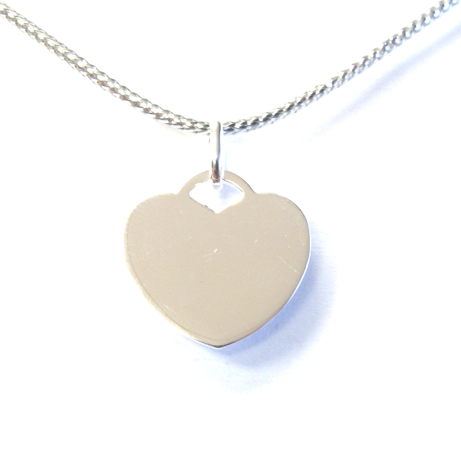 925 Sterling Silver Plain Heart Discs PDHRT-18MM