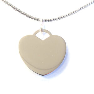 925 Sterling Silver Plain Heart Discs PDHRT-22MM