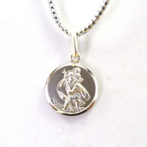 925 Sterling Silver round Saint Christopher PSC-106
