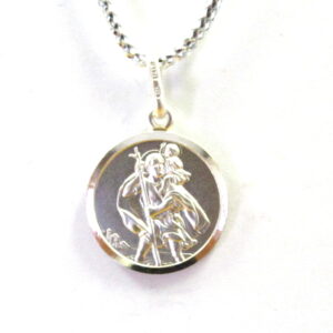 925 Sterling Silver round Saint Christopher PSC-107