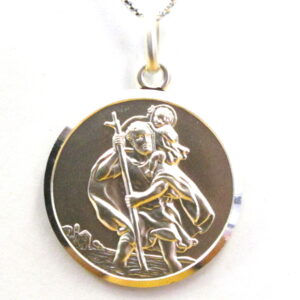 925 Sterling Silver ROUND Saint Christopher PSC-109
