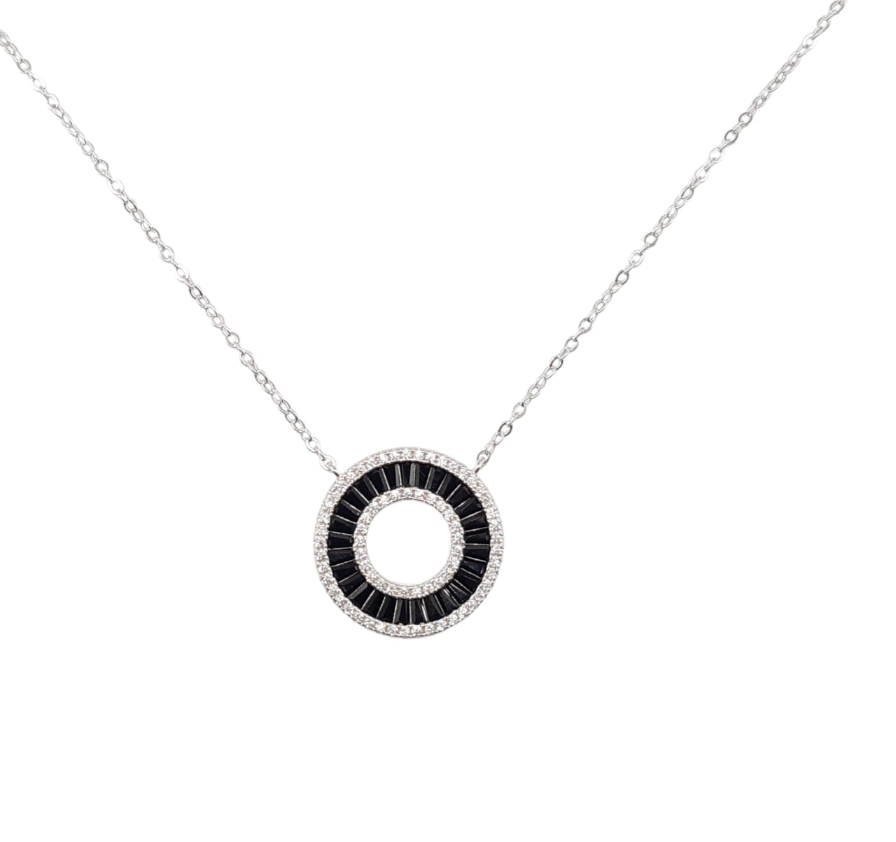 925 Sterling Silver C.Z necklace NPC-144 B/W
