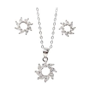 Ladies C.Z earrings & Pendants Set